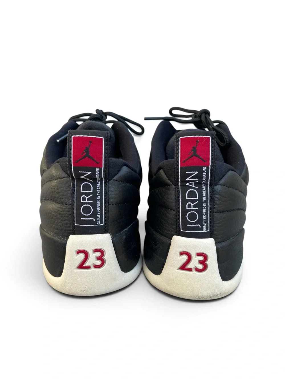 Nike Air Jordan 12 Retro Low Playoffs Black White Red 308317-004 Size 12 EUC 23